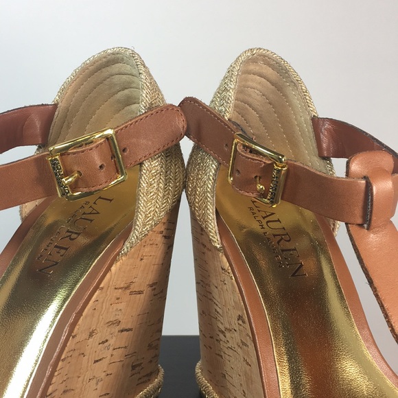 🤎RALPH LAUREN🤎BROWN SHEILA ESPADRILLE WEDGE SANDAL-SIZE 5.5B-NOT FOR SALE. - Picture 6 of 13